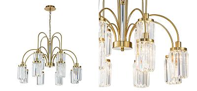 Люстра плафонами из хрустальных элементов Crystal Pendants 12 ламп Loft-Concept 40.6191-3